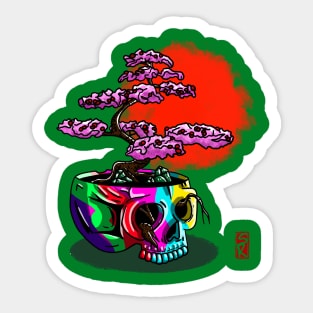 Skull Bonsai Sticker